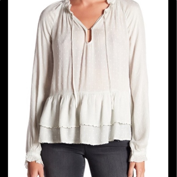 William Rast Tops - William Rast Aimee Clip Dot Embellished blouse